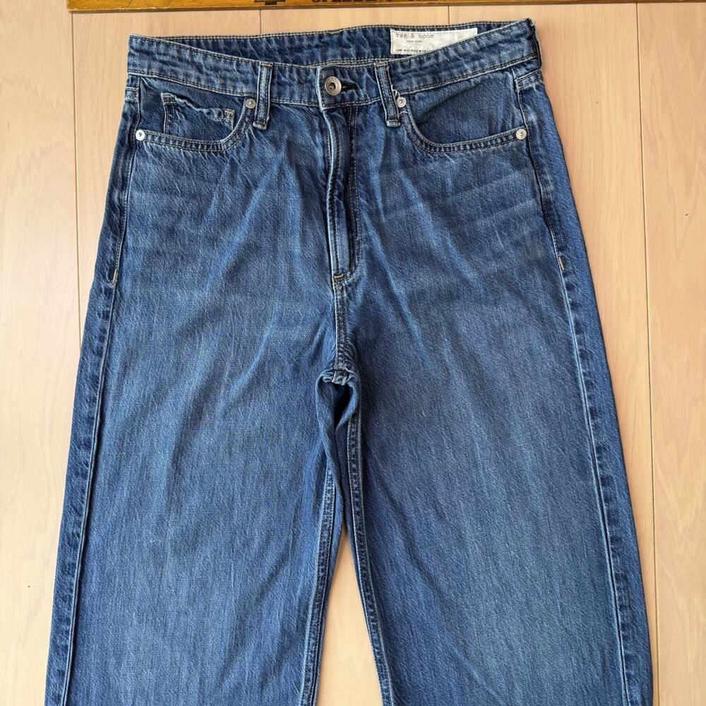 Rag & Bone Lori Mid Rise Wide Leg Jeans Women's 27 Blue Minimalist New York - Picture 3 of 9